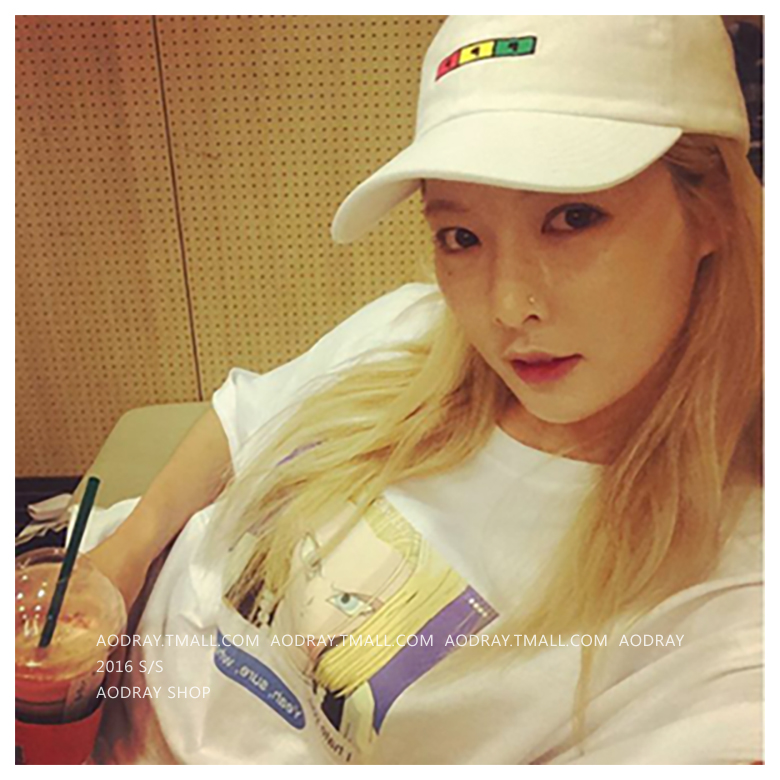 Color : Gray Baseball Cap Female Summer Korean Version of Wild Hipsters Harajuku Style Hat Hip Hop Street Boys Ulzzang Cap