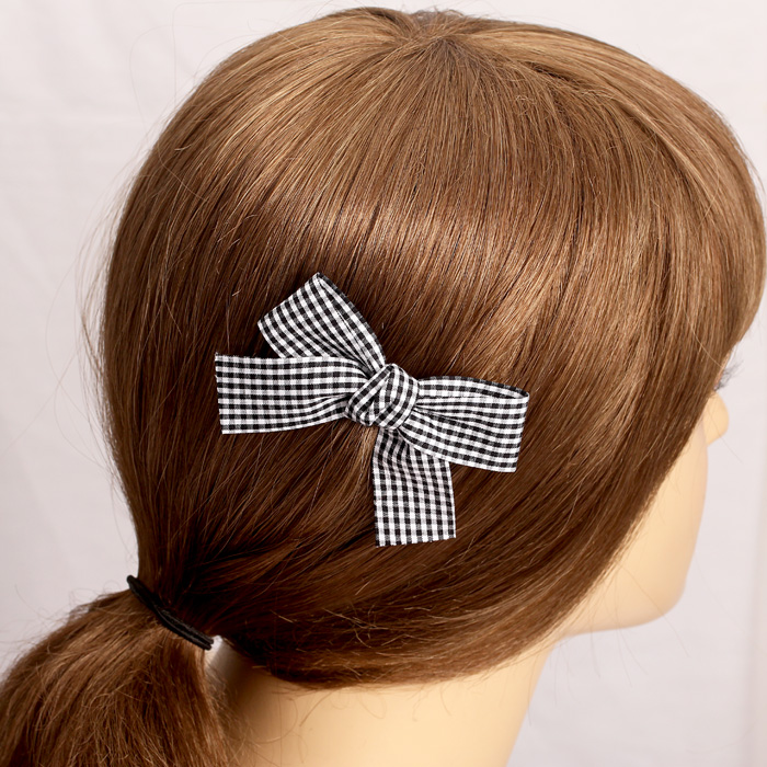 Buy Korean Version Of Plaid Bow Pressure Clip Female Side Bangs