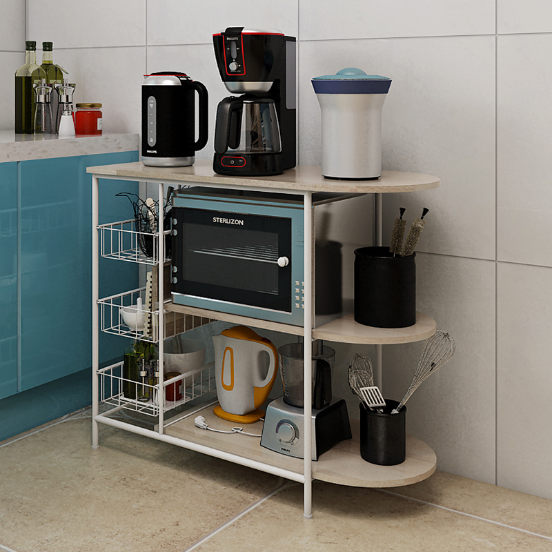 Kitchen Shelf Shelf Microwave Oven Rack Floor Multi-layer Storage Shelf