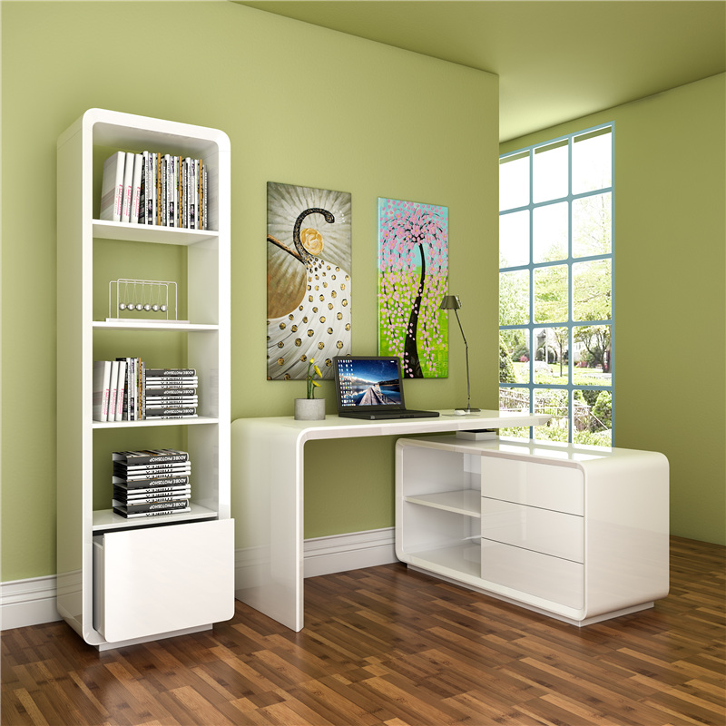 Buy Meng Zhuo Desktop Rotation Corner Computer Desk Modern