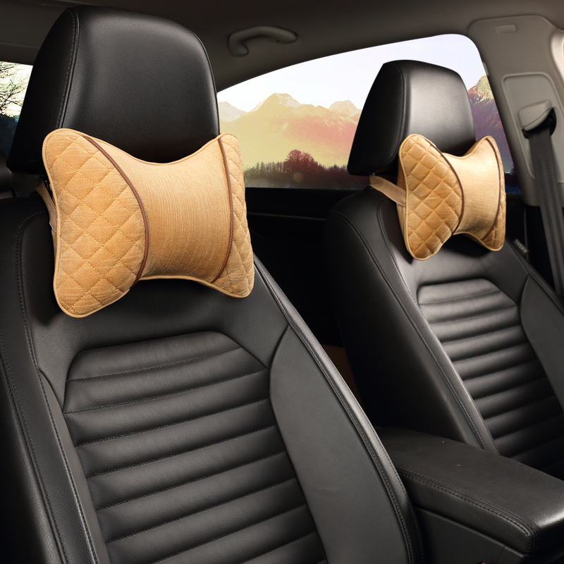 Buy Product Shipping Car Headrest One Pair Of Golden Cute Cartoon