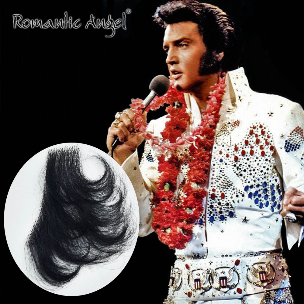 Cosplay Elvis Presley Sideburn BLACK Fake Beard Sideburn Mustache Facial Hair