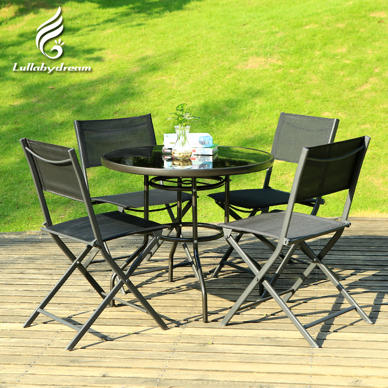 Wrought Iron Folding Teslin Outdoor Leisure Patio Wrought Iron Folding Teslin Outdoor Leisure Patio Umbrella Tables And Chairs Coffee Table Three Five Piece Suit In Price