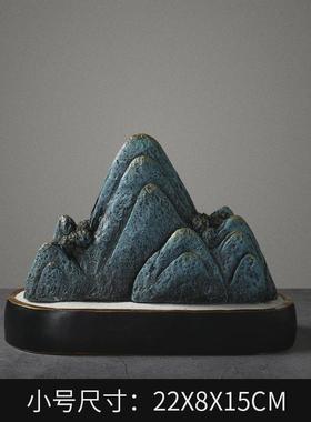 创意树脂假山工艺品摆件中式批发客厅酒柜办公室桌面摆设玄关