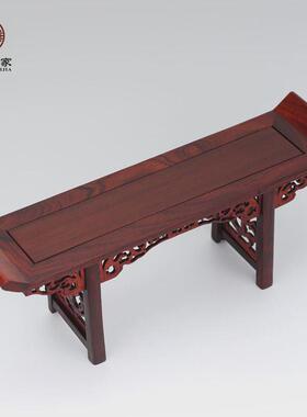 红酸枝工艺品琴供桌微型条案家具装饰小摆件木雕底长玄关高脚几台