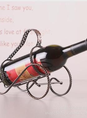 创意红酒架欧式葡萄酒架子时尚酒瓶架倒挂放高脚杯架装饰摆件酒架