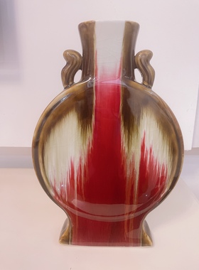 大师陶瓷作品颜色釉花瓶摆件