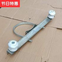 Cross-burden power bracket t utility pole 0 8 m 1 m 1 m long angle iron hoop fixed porcelain bottle street lamp second-line four