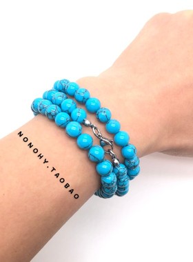 choker中国新说唱蓝松石百搭项链