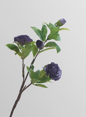 欧式仿真花绢花落地花长杆大茶花酒店大堂装饰花玄关电视柜装饰