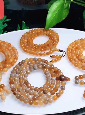 天然珊瑚玉佛珠手链