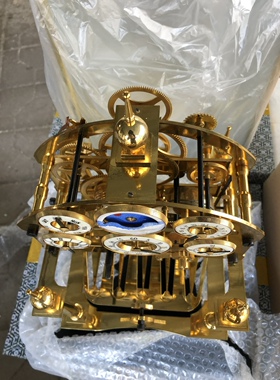 镀金滚球钟纯铜月相滚球钟