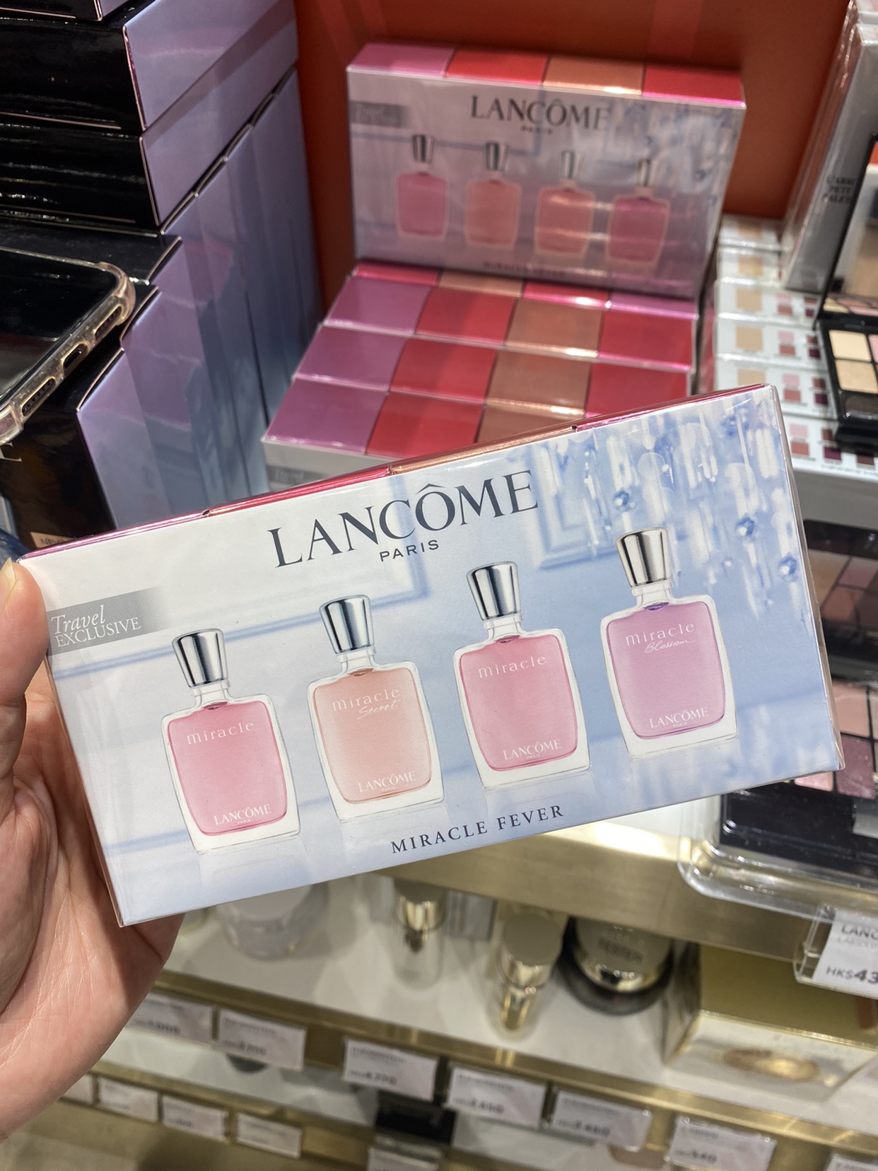 现货Lancome兰蔻奇迹香水Q版套装情人节礼盒5ml*4花果香调持久