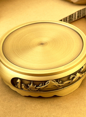 百富纯黄铜缺米缸聚财真摆件百福全罐招财发财进宝小号聚宝盆多福