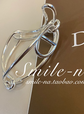 韩国进口设计师款925回形针手镯