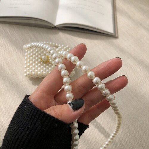 迷你饺子珍珠包包手工串珠包diy自制材料包穿散珠子编织斜挎成品 - 图1