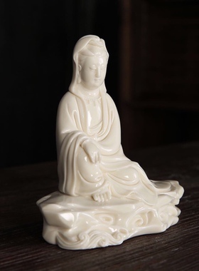 观世音禅意风德化白瓷送长辈礼物
