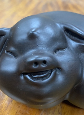 非洲黑檀木小猪可爱风属相工艺品