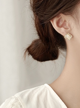 韩国设计高级感猫眼小巧网红银针