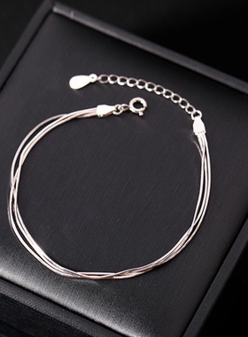 多层蛇骨手链女夏ins森系气质