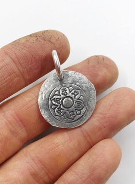 六字大明观音转运咒轮纯银