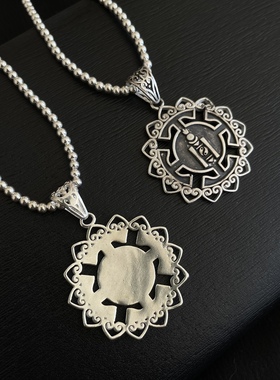 纯银蒙古元素情侣吊坠