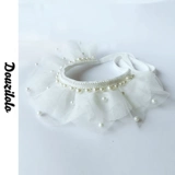 Шарф, милый чокер, слюнявчик из жемчуга, кружевное платье