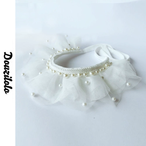 Шарф, милый чокер, слюнявчик, кружевное платье