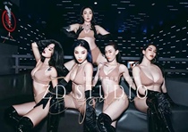 Bar Gogo Party Act Out of the Des Stage Costume Sexy Singer Show DJ Female South Korea Womens Group Seductive Bikini