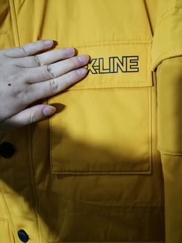 Clearance Yellow Grey Hooded Multi-Pocket Workwear Down Jacket Men's Fashion Casual Jacket Duck Down Winter Jacket