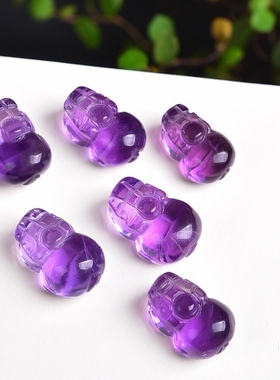 天然紫水晶貔貅吊坠小巧精致百搭可爱穿手链配件水晶女玲珑礼物