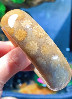 一博珊福精品天然珊瑚玉老料立体大花手镯女吊坠手链