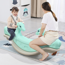 Children Double Teething Teething Baby Indoor Rocking Horse Kindergarten Stilts Stilts Outdoor Plastic Rocking Horse Home Toys