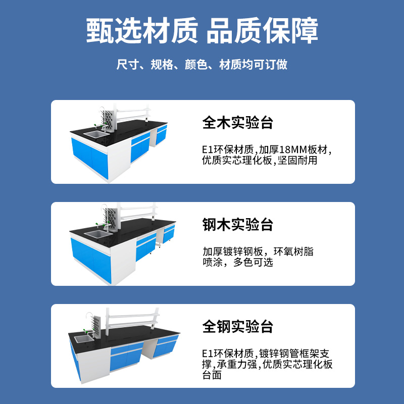 实验室工作台 化学实验钢木边台化验室物理试验 pp桌子Z全钢实验 - 图1