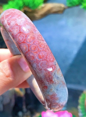 天然珊瑚玉紫罗兰手镯