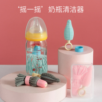 Bottle brush freshly born baby special silicone bottle Srints rotating portable cleaning pacifier brush cleaning brush suit