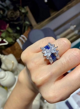 高品质无边镶嵌工艺仿真红宝石