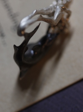 潜水员七夕大白鲨吊坠手工定制