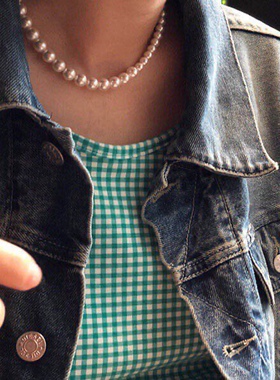 赫本风法式小众轻奢珍珠项链