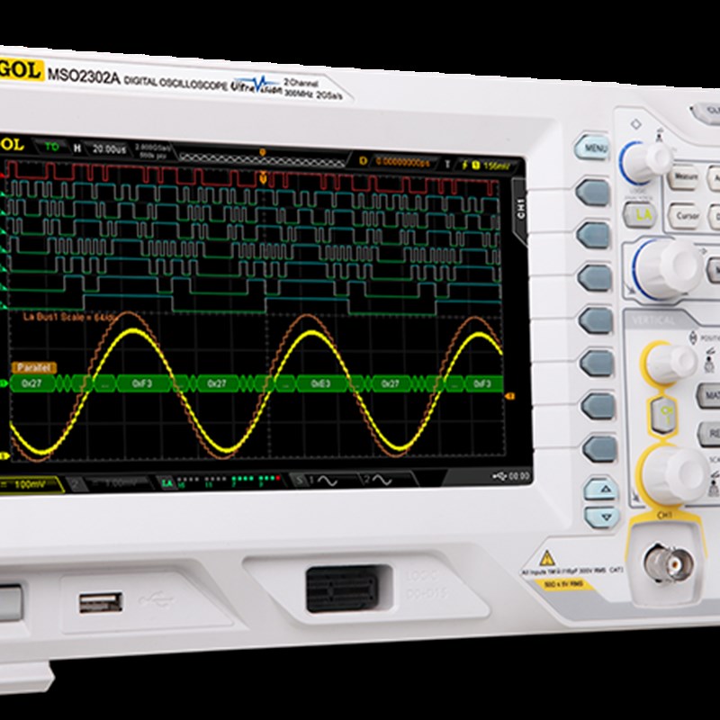 网红MSO/DS2102A/202A/DS2302A-S双通道300M数字示波器内置讯号源 - 图1