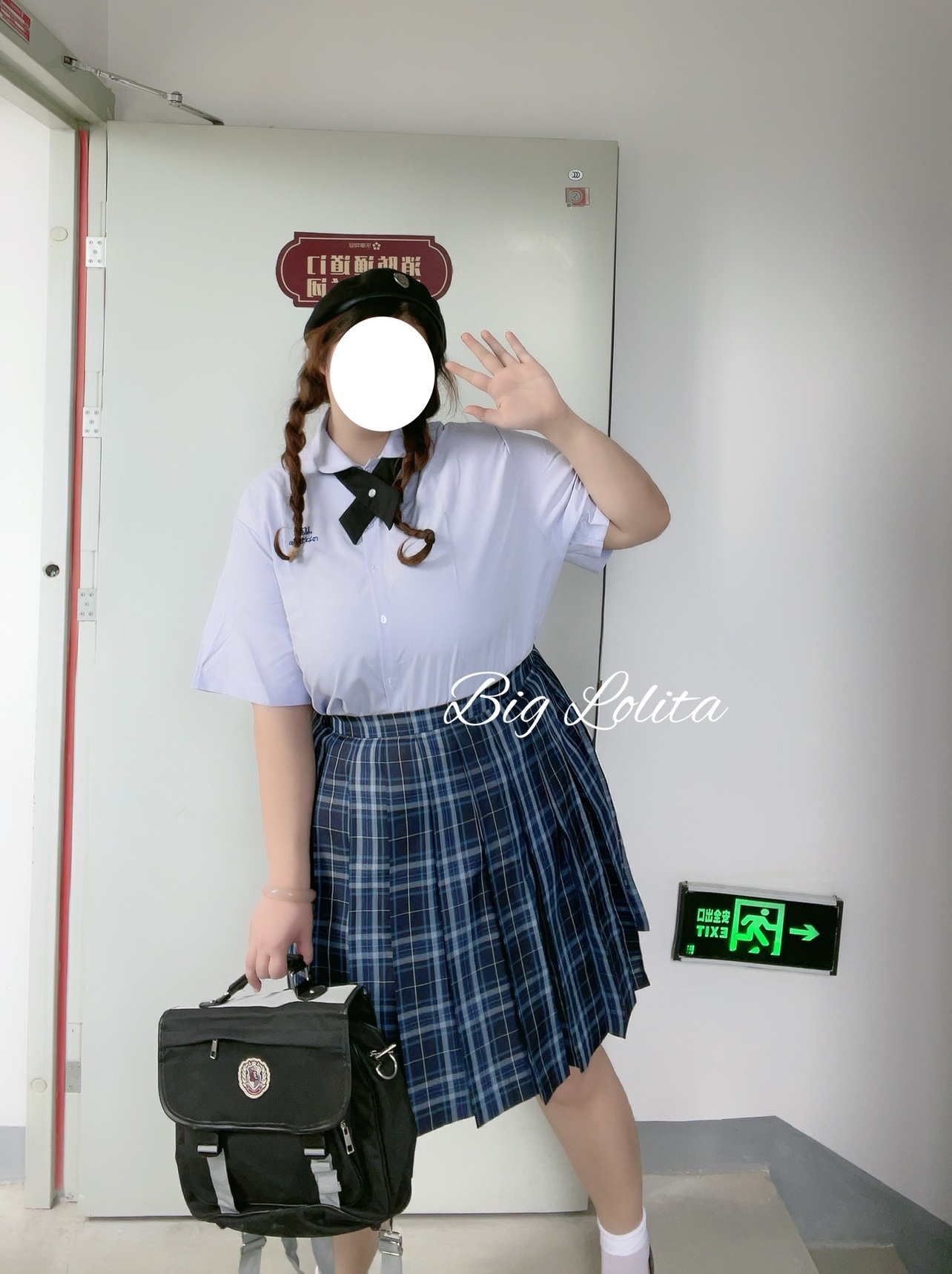 大萝莉大码泰国校服娜诺泰式初恋禁忌女孩jk学生衬衫200斤胖MM - 图1