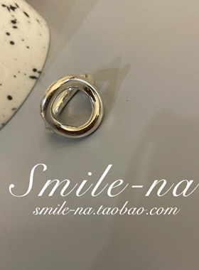 韩国进口纯银实心质感圆圈戒指