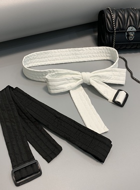 羽绒服腰带日字扣白色系带