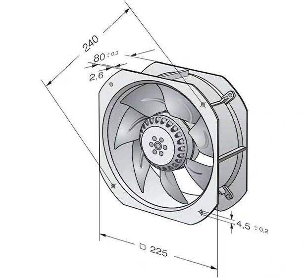 苏州电讯电机厂200FZY6-S 200FZY7-S 200FZY8-S轴流散热风机机柜 - 图3