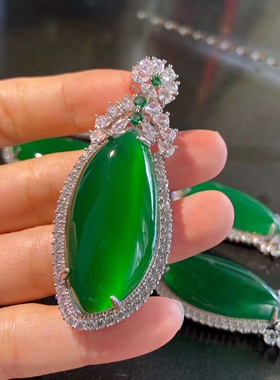 天然时尚风百搭款毛衣链玉髓