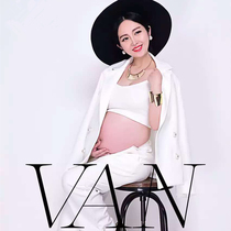 New Pint Movie New Pregnant Woman Photography Dress Quasi Mommy Fashion Big Belly Photo Costume Gestation Mother Personality Write Real Clothes