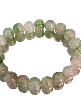 夏季荷花配色玻璃手串手