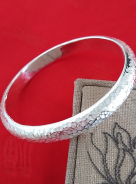 手工定做银镯子999中国风男女