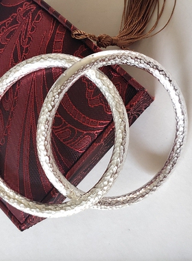 木子王记双环纯银订做乾坤圈手镯