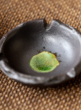 日本进口手工制作粗陶复古风摆件